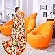 Pizza Decke Burrito Tortilla Decken Runde Essen Decke Wickeln Strand Handtuch Teppich Teppich Picknick weich für Schlafzimmer Sofa Outdoor Vier Jahreszeiten (150cm / 60in)