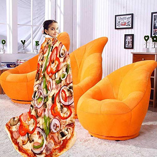 Coperta Burrito Wenosda - Stile Pancake Giallo, 152cm, Flanella Morbida, Multiuso - Foto 2