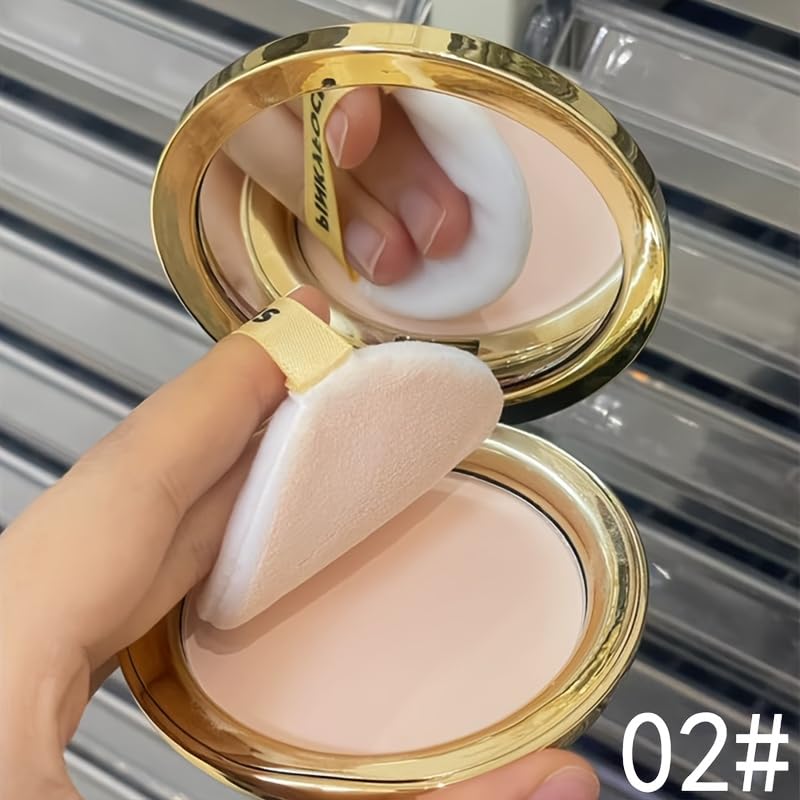 Finishing Pressed Powder with Mirror and Puff, Translucent Matte Finish, Oil Control, Long-Lasting, Silky Smooth, Portable for Travel, 3-Piece Set - Image 7