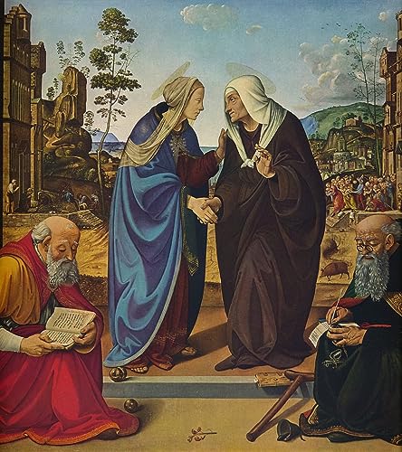 Tableau la Visitation de Piero Di Cosimo art sur toile 60x90cm pour mur