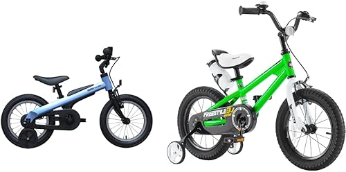 Miniatura 1 de Segway Ninebot - Bicicleta infantil para niños y niñas, 14 pulgadas con ruedas de entrenamiento, azul y RoyalBaby para niños y niñas, bicicleta BMX