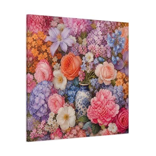 Grand tableau bouquet de fleurs coloré pour dynamiser la décoration du salon