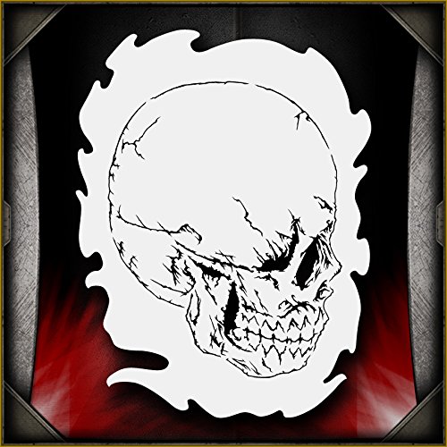 Skull 45 AirSick Airbrush Stencil Art Design Template