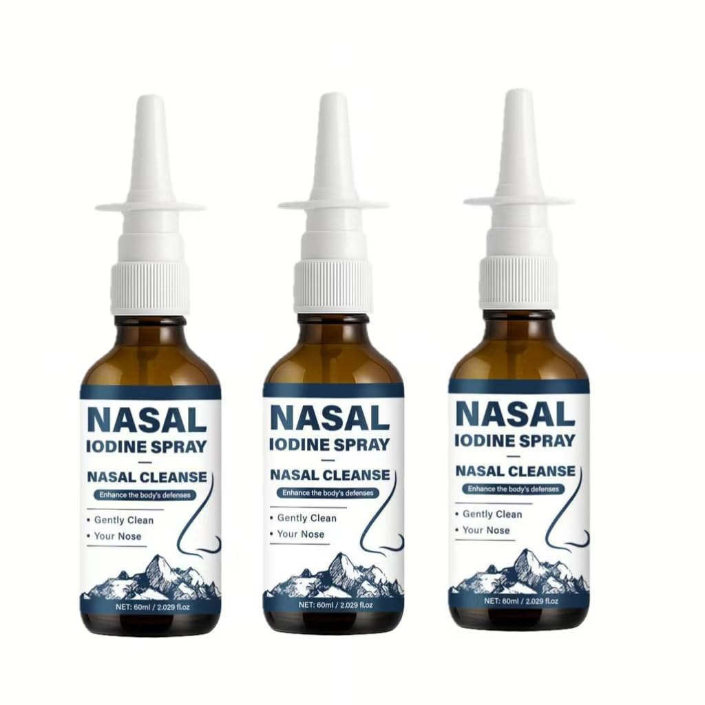 Spray Nasale Allo Iodio – Pulisce E Rinfresca I Passaggi Nasali – 60 Ml ,3 pcs