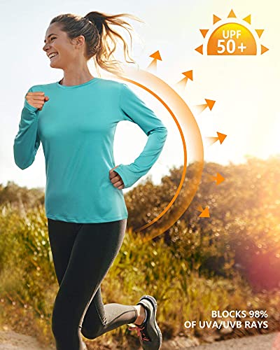 (Size: S) Womens Upf 50+ Long Sleeve Workout Running Shirts Quick Dry Outdoor Uv Sun Protection T-Shirt #TOP5