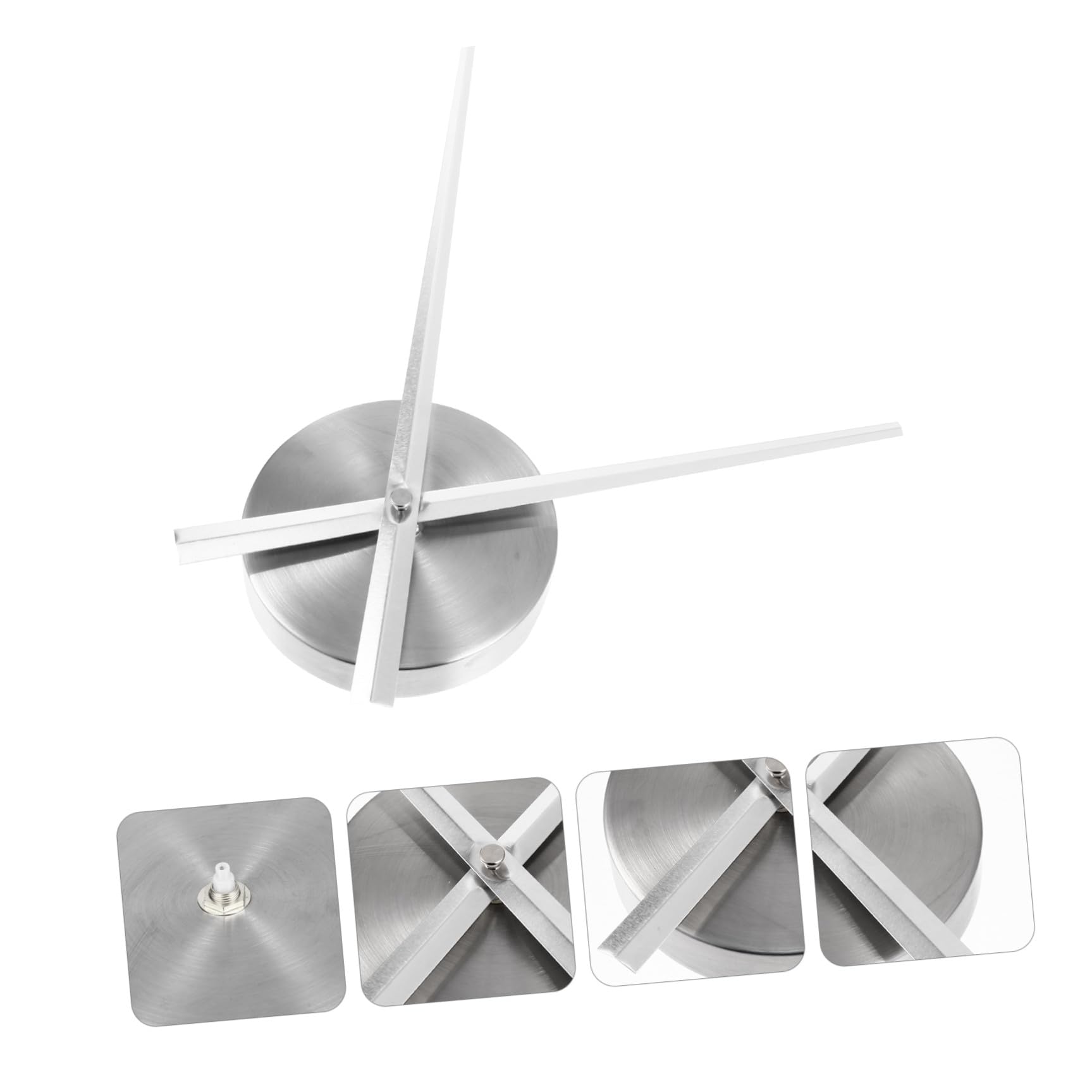 Amosfun 2stücke Wanduhr Mit Zeigern Ziffernblatt Leise Quarzbewegung Für Kreative Wandgestaltung Und Uhrenreparatur Silberne Einfache Installation