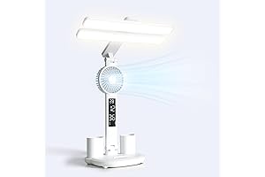 All-in-One Smart Fan Clock Desk Light