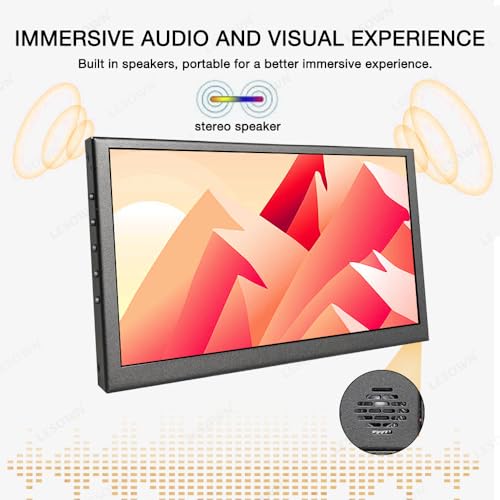 Image of 7 inch Mini Monitor HDMI LCD Display PC Case Secondary Screen 1024x600 IPS Small Portable Monitor with Speakers PC Temperature Display for Laptop Windows