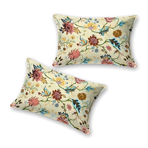 Image of Mafatlal Saanjh 144 TC Summer Cotton Bed Linen Double Bed 95x108 Inch | Breath Easy Structure | Smooth Durable Surface | Block Printed |Pillowcase Included | Prime Yellow Bright Appeal
