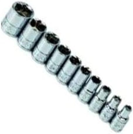 SK Tools USA 1/4" Drive, 10 Piezas, 6 Puntos, Estándar, SAE, Juego de llaves cromadas: 3/16" - 9/16" | 4910