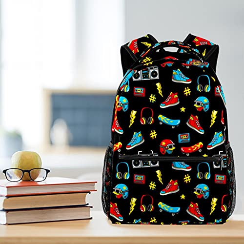 Sac à dos motif papillon et licorne multicolore grand volume pour le voyage décontracté