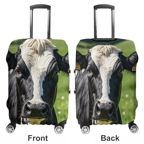 Travel Luggage Cover Elastic Suitcase Protector Anti-Scratch Washable Cow Black And White Spot Luggage Sleeve Tsa Approved Carry on Covers Baggage Cover Fits 18-32 Inch Luggages3