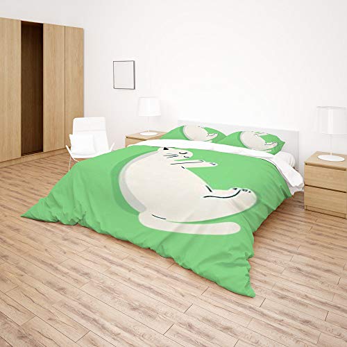Housse de couette chat parure de lit douce pour des nuits sereines - 5