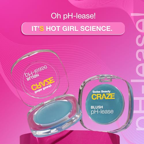 Image of Swiss Beauty CRAZE Blush pH-Lease | Tiny Shimmer Particles For A Dewy Glow With Macadamia Oil & Olive Oil |