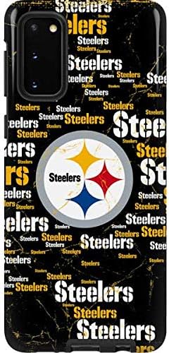 Skinit Pro Phone Case Compatible with Galaxy S20 - Officially Licensed NFL Pittsburgh Steelers Black Blast Design