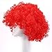 MapofBeauty 35cm Fashion Holiday Fluffy Funny Show Clown Wig (Red)