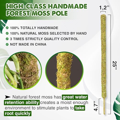 Duspro AS 2 Pack 25 Inch Real Moss Pole thumb #1