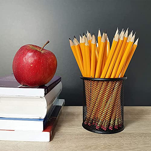 4 Pezzi Portapenne in Metallo a Rete, Portapenne