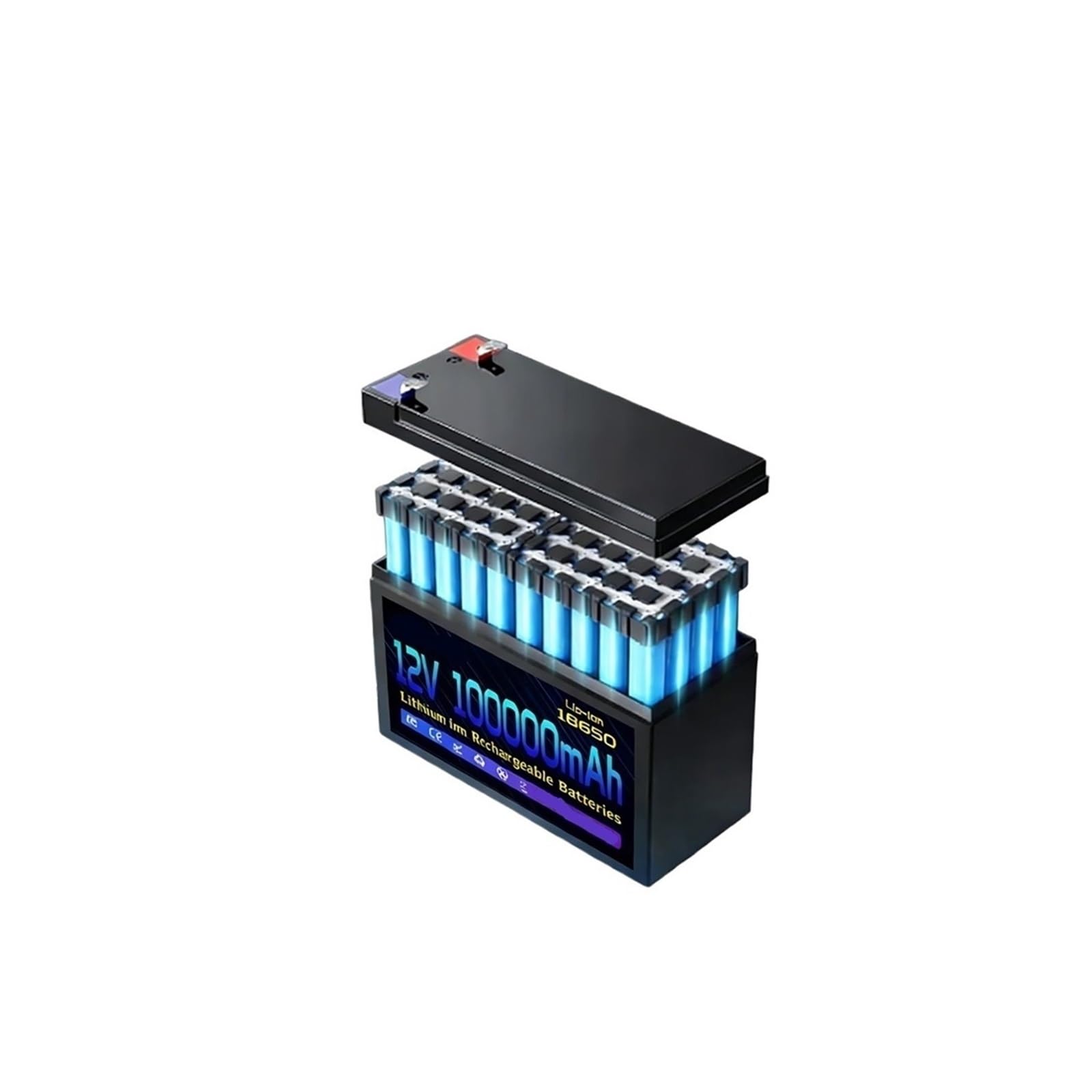 Versione Aggiornata Della Deep Cycle Outdoor Big Battery Di Litio Ferro Fosfato | Batteria al litio ricaricabile portatile 12V 120Ahh(12V 100000mAh)