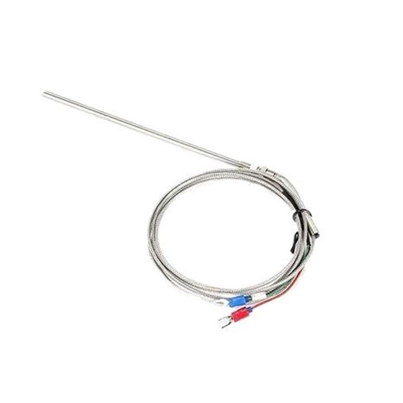 Termopar M8 1m 2m 3m 4m 5m Tipo KEJ PT100 50mm 150mm 100mm 200mm sonda Rosca Cable Sensor de Temperatura 0-800 ℃(5M PT100,200mm)