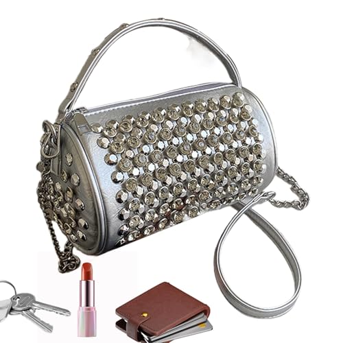 Sac à main cylindre clouté idéal pour vos sorties en ville