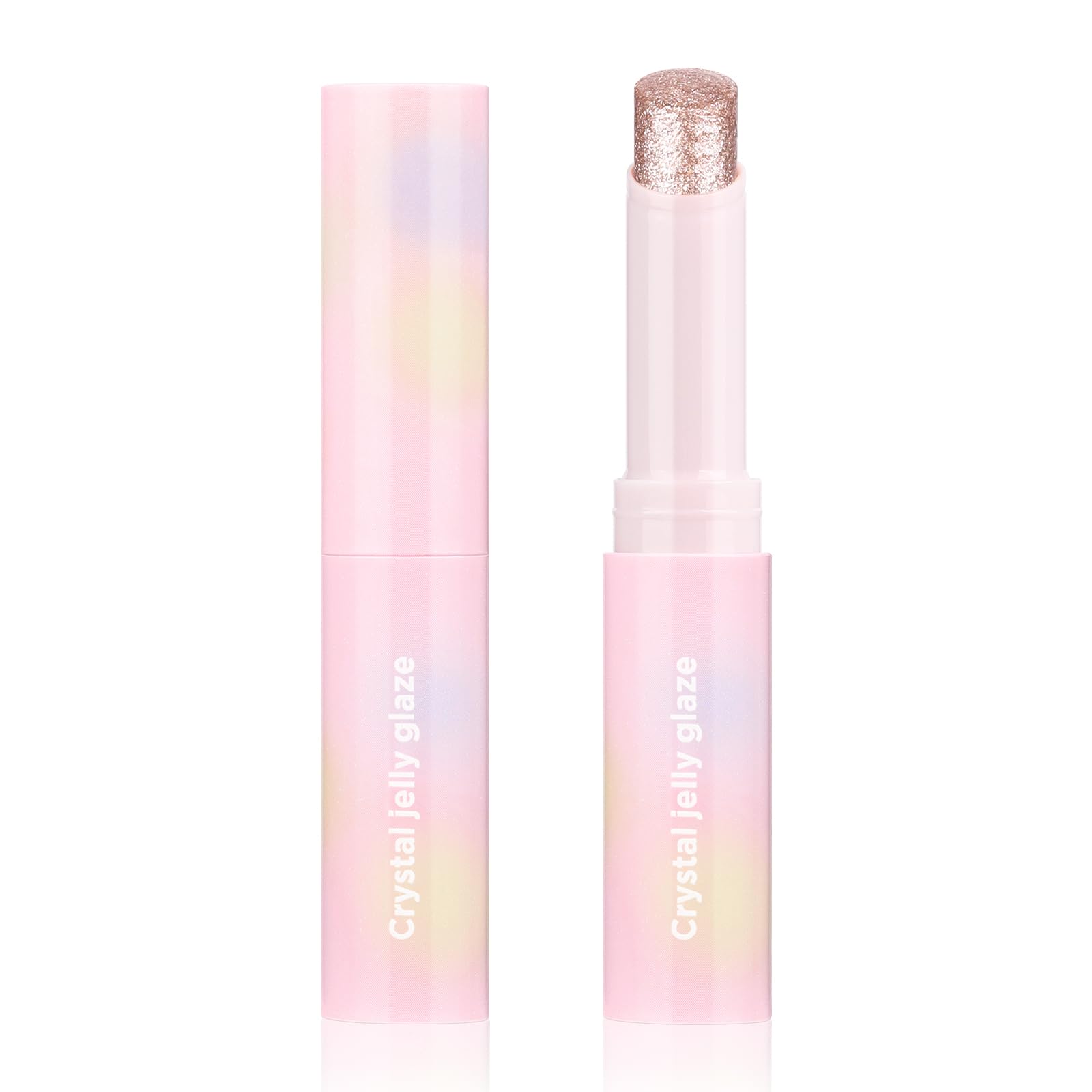 Crystal Hydrating Jelly Stick Eyeshadow Stick, Glitter Makeup Jelly Shimmer Eye Shadow Crayon, Lightweight Eye Brightener Makeup Glitter Eye Shadow (STARLIT SILVER, 03 STARLIT SILVER)