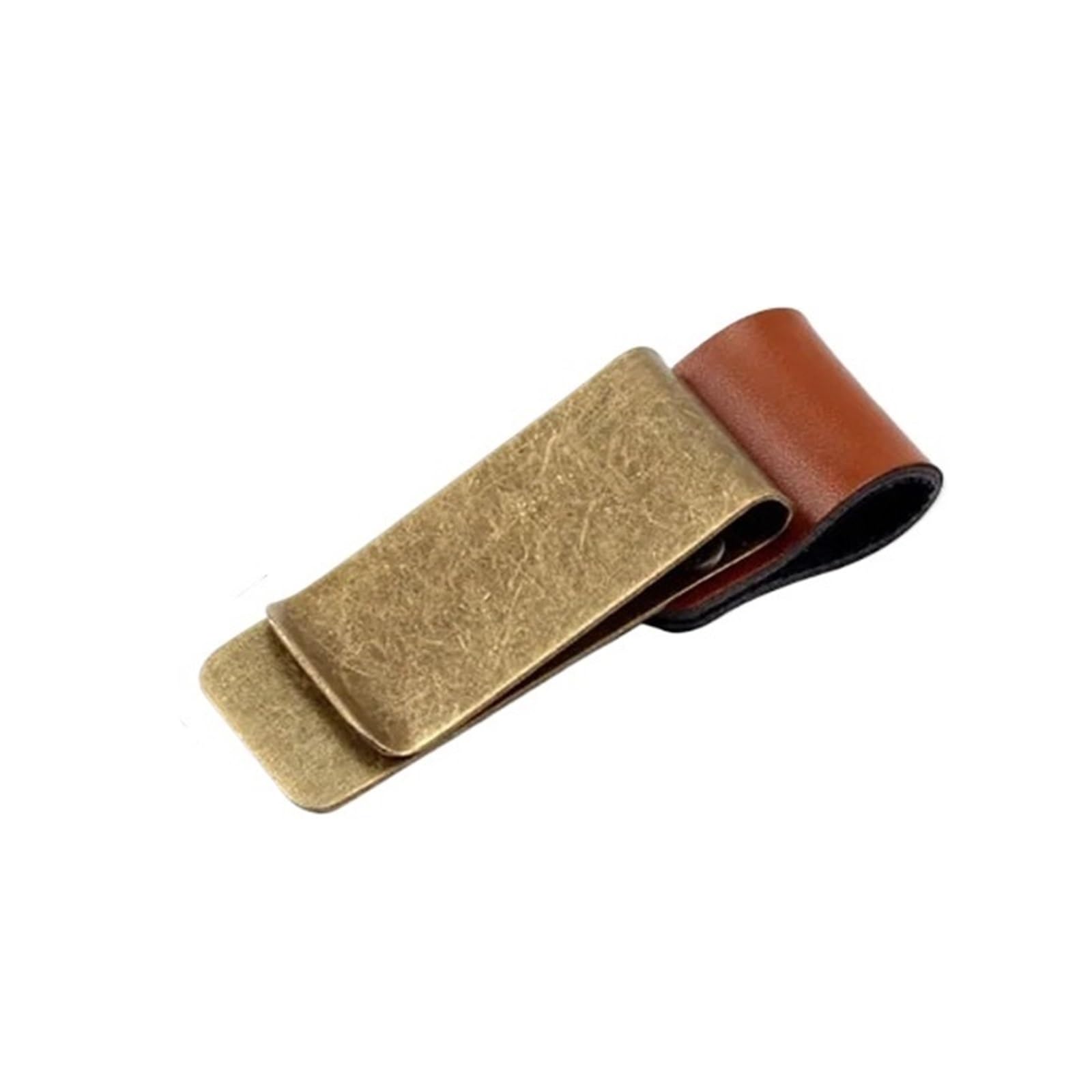 WonJoxel Pen Clip 10PCS Handmade Leather Pen Holder Clip Brass Stainless Steel for Notebook Journal and Planner Vintage Brass Eff(A)