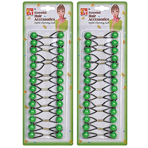 28 Pcs Hair Ties 12Mm Ball Bubble Ponytail Holders Colorful Elastic Accessories For Kids Children Girls Women All Ages (Green) #TOP6