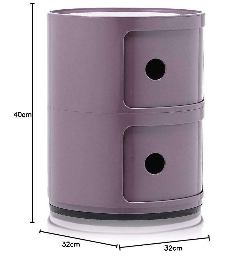 【正規品】Kartell カルテル コンポニビリ2段　キャビネット Amazon｜カルテル コンポニビリ2 パープル φ32/H40cm SFNT-K4966-20