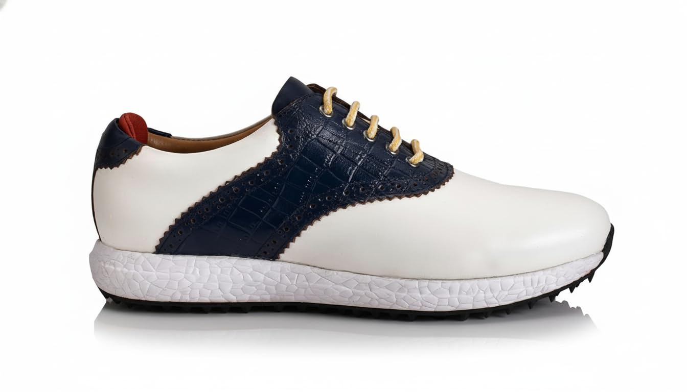 men proffessional leather golf shoes | lace-up | phylon sole |waterproof | comfortable | breathable | sports shoes