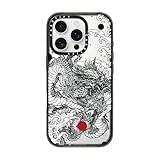 CASETiFY Impact Case for iPhone 16 Pro [Slim / 8.2 ft. 4X Military Grade Drop Protection/Compatible with Magsafe] - Power Dragon - Clear Black