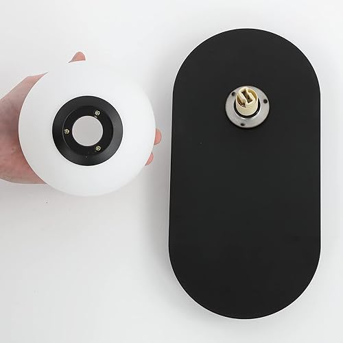 Miniatura 8 de BAODEN Juego de 2 apliques de pared modernos de 2 luces, lámpara de pared industrial de mediados de siglo, pantalla de vidrio transparente, latón