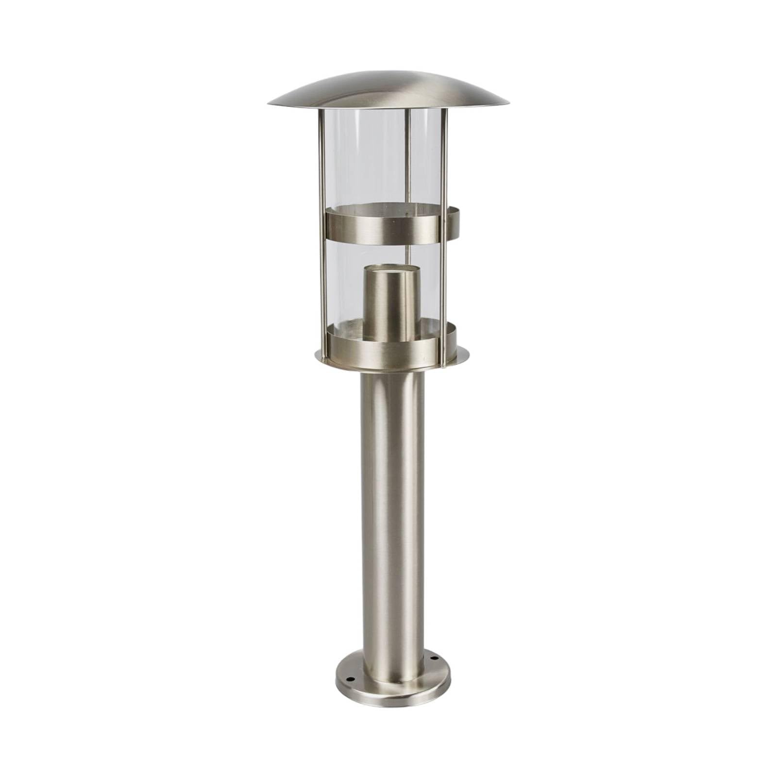Lindby Stainless Steel, Clear Outdoor Lights Noemi (Modern) In Silver Made Of Stainless Steel (1 Light Source, E27) From Pillar Garden Path Bollard Lamp