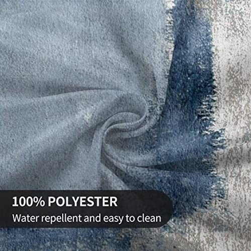 Navy Blue Tablecloth 60 Inch Round Modern Abstract Grey White Table Cloth Dust-Proof Wrinkle Resistant Rustic Art Painting Tablecloth For Holiday Kitchen Dining Room Party Picnic Indoor Outdoor #TOP7