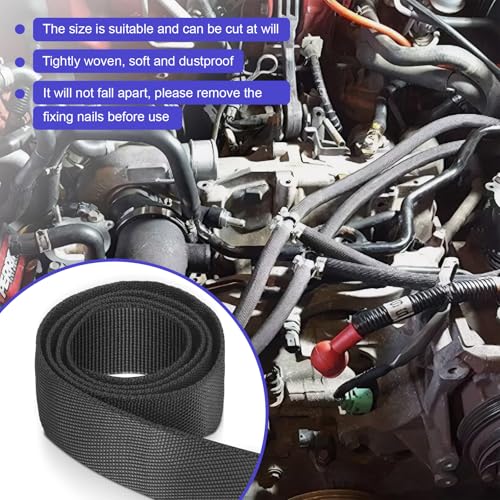 Fydun Windenseilschutz Polyester Windenseilschutzhülle Schwarz Universal für 3cm/1.18in Breite Kabellinie(2M)