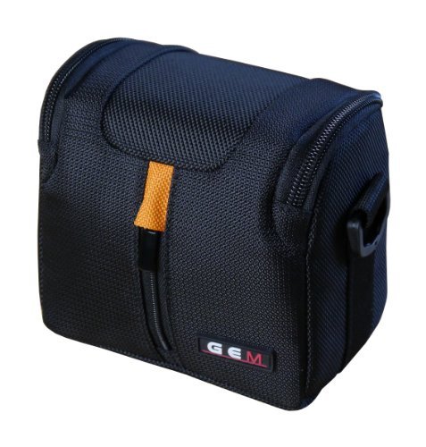 GEM COSCASPLDMCLX100 Estuche para cámara fotográfica Cubierta de Hombro Negro, Azul, Naranja - Funda (Cubierta de Hombro, Panasonic, Lumix DMC-LX100, Tirante para Hombro, Negro, Azul, Naranja)