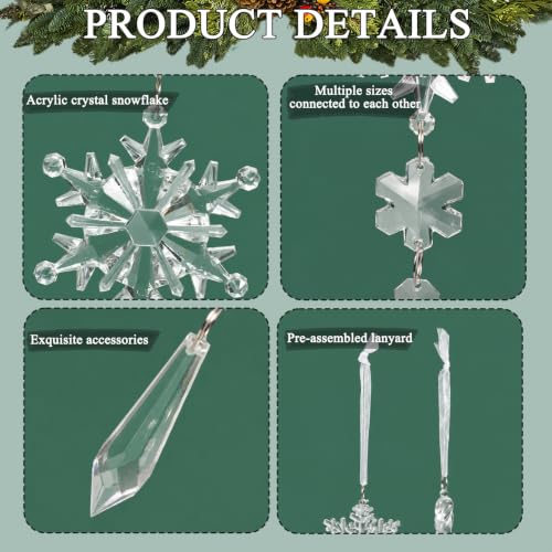 Image of Crystal Ornaments for Christmas Tree Winter Wonderland Decorations