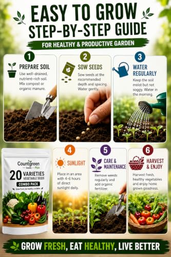 Image of 20 Varieties Vegetable Seeds Combo Pack | Open Pollinated Vegetable Seeds for Home Gardening | Kitchen Garden Seeds Kit for Terrace, Balcony, Pots & Grow Bags