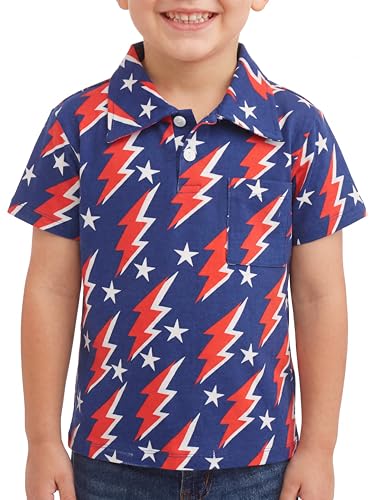 Image of Unique Baby Moisture Wicking Kids Polo Shirts for Toddler Boys Polo Shirt