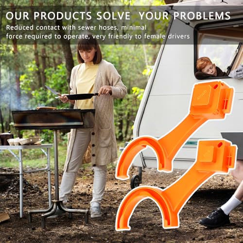Image of 2 PCS RV Sewer Hose Wrench, Multi-Purpose Camper Sewer Hose Fitting Wrenches, Universal Spanner Wrench Fits Most 3 inch & 4 inch Male /Female RV Cleanout Plug, Car Accessories