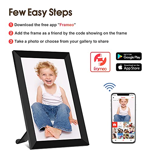 Frameo 10.1 Inch Smart Wifi Digital Photo Frame With 16Gb Storage, Ips Hd Touch Screen Digital Picture Frame, Smart Cloud Photo Frame Wall Mountable, Share Photos/Videos Instantly Via Free Frameo App #TOP4