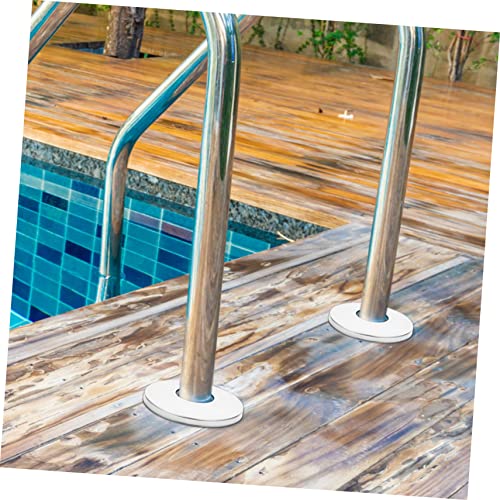 2 tapas decorativas de acero inoxidable para escalera de piscina miniatura 3