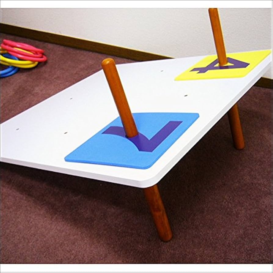 Amazon.co.jp: 木製抽選輪投げ【輪なげ・わなげ】ゲームA ポリ製輪付