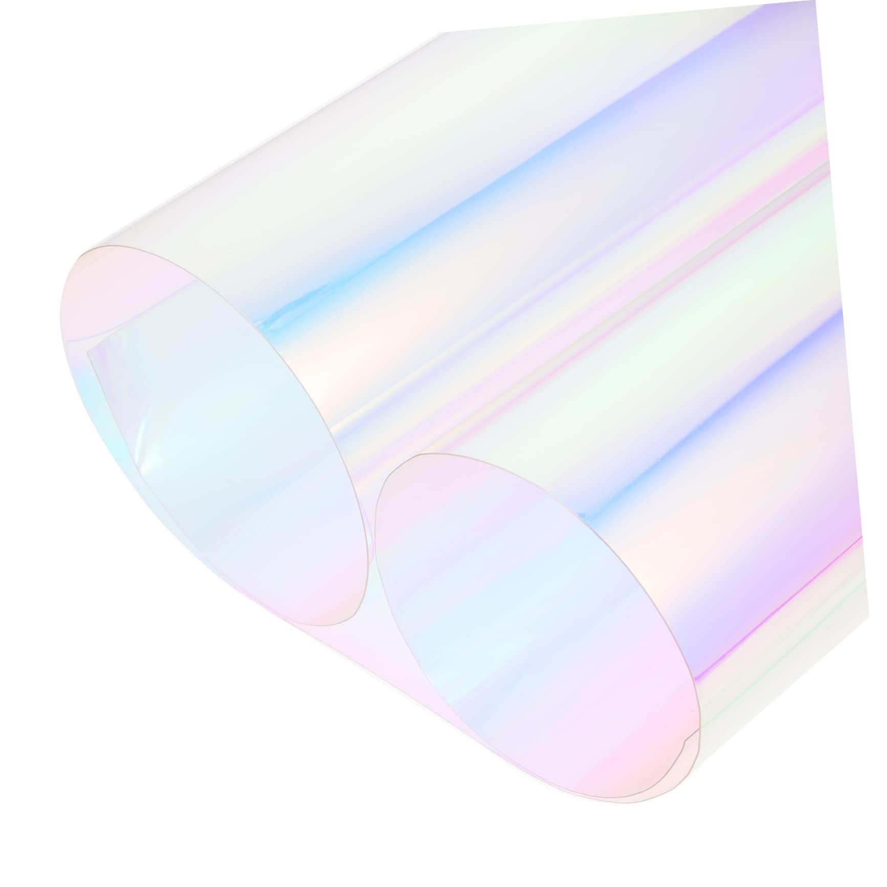 Housoutil 4 Blätter PVC Holographische Folie Transparent Glänzend DIY Dekostoff für Taschen Schlüsselanhänger Haaraccessoires Robust und Schnittfest