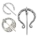 Idealcoldbrew 3 Pack Vintage Viking Brooches Pins, Women Girls Scarf Cloak Shawl Buckle Clasp Pin Brooch, Decorative Clothes Costume Accessories Fashion Jewelry for Valentine's Day, Antique Silver