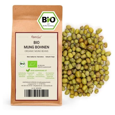Kamelur Bio Mungbohnen keimfähig - 2,5kg - getrocknete Mungobohnen Bio ohne Zusätze Cover