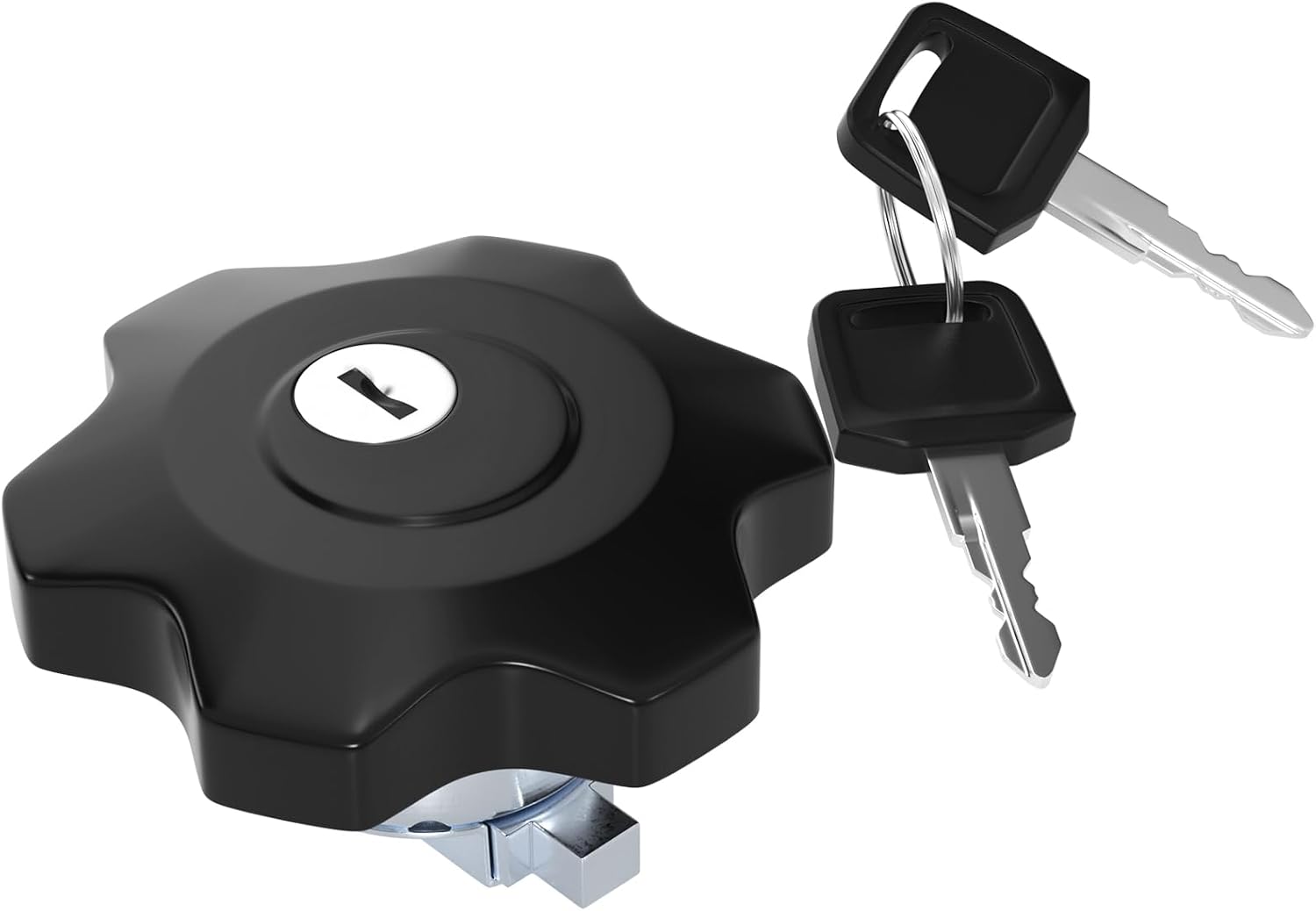 Locking Gas Cap with 2 Keys for Suzuki DR-Z400S 2000-2022, DR-Z400SM 2005-2022, RV125/RV200 VAN VAN 2003-2019, DR200S 2015-2020 Black Aluminum Fuel Tank Cap Replaces 44200-29820/44200-29821