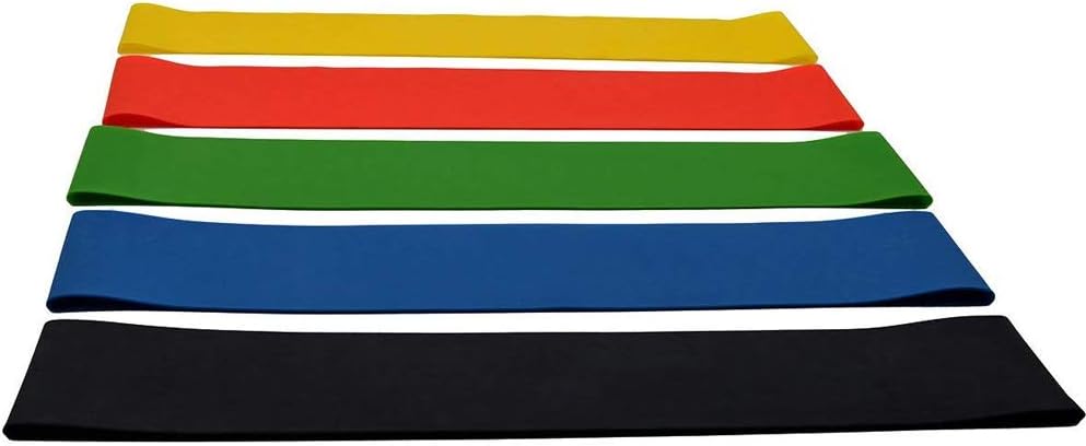 OUTLETISSIMO® Set of 5 Elastic Bands Resistance Band for Fitness Yoga Crossfit 30 x 5 cm - Image 3