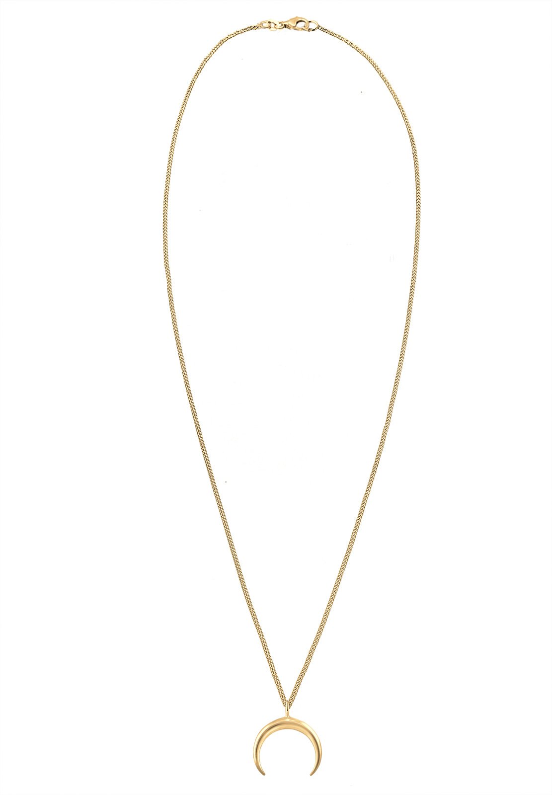 Elli Damen Halskette mit Sichel Mond Anhänger Astro in 925 Sterling Silber 45 cm lang