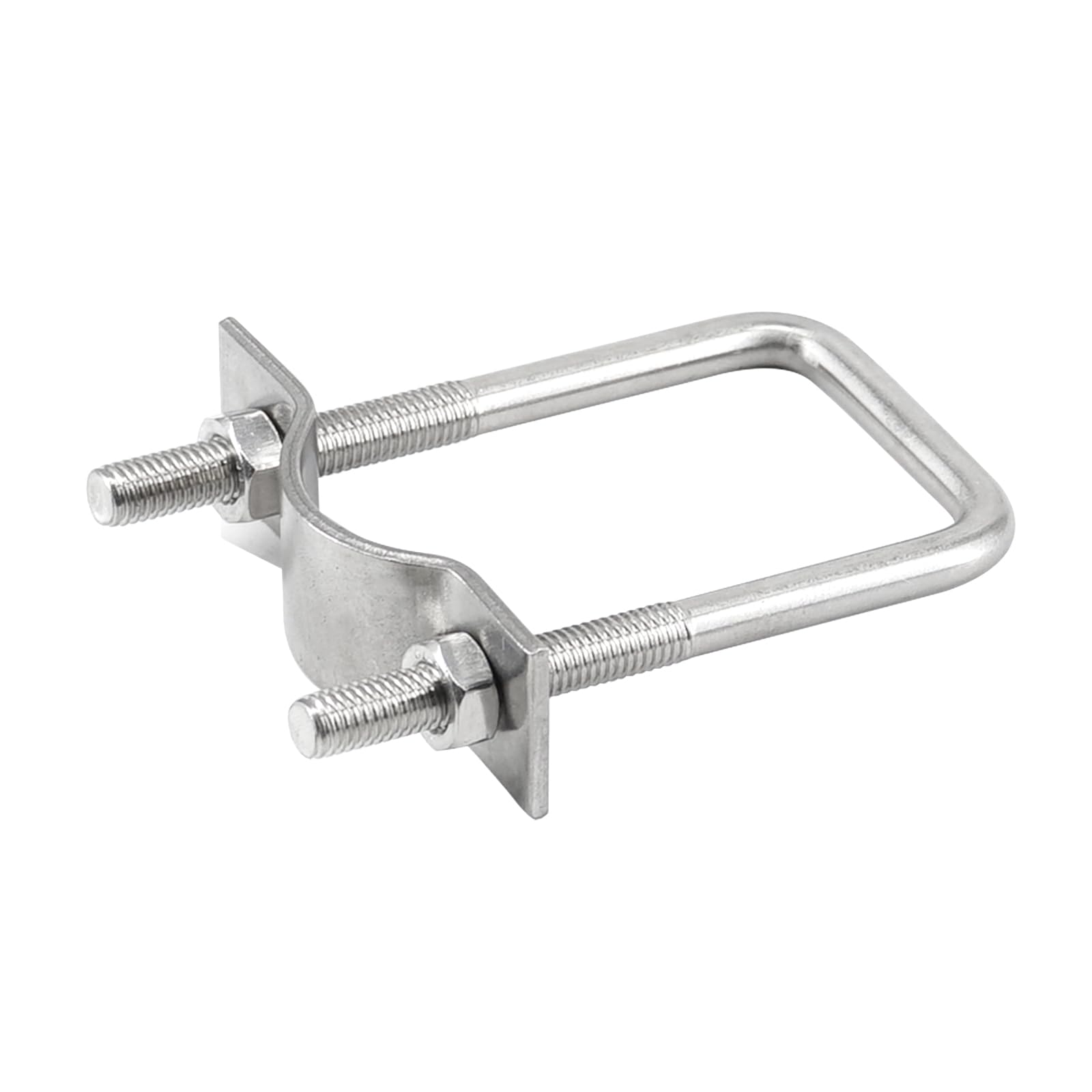 (4 Pieces) 8x40x120mm 304 Stainless Steel Square U Bolts Pipe Clamps with Plates and Nuts Tuble Buckle Clamp - Image 4